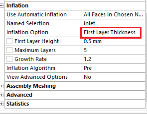 inflation in ansys